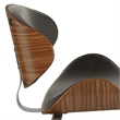 Pemberly Row Mid-Century Modern Dining Chair in Distressed Brown Faux Leather