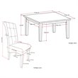 Pemberly Row 9 -Piece Wood Dining Set with 8 Dining Chairs in Black