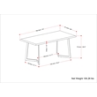 Pemberly Row Solid Wood & Metal72x36