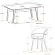 Pemberly Row 5Pc Dining Set w/ 4Bentwood Dining Chairs in Blue &66