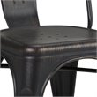 Pemberly Row Modern Metal Dining Side Chair in Black (Set of 2)