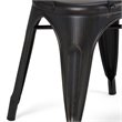 Pemberly Row Modern Metal Dining Side Chair in Black (Set of 2)