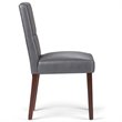 Pemberly Row Dining Chair in Stone Gray Faux Leather (Set of 2)