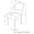 Pemberly Row Dining Chair in Stone Gray Faux Leather (Set of 2)