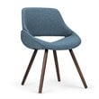 Pemberly Row Modern Solid Wood Dining Chair in Denim Blue Finish