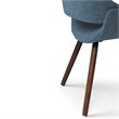 Pemberly Row Modern Solid Wood Dining Chair in Denim Blue Finish