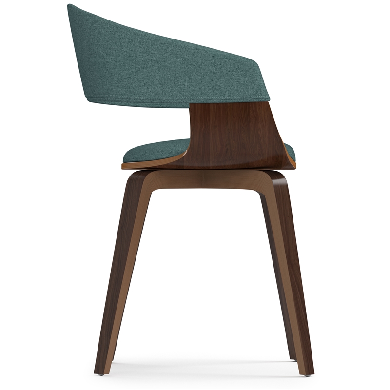 Pemberly Row Modern Bentwood Dining Chair in Light Turquoise Blue