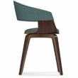 Pemberly Row Modern Bentwood Dining Chair in Light Turquoise Blue