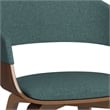 Pemberly Row Modern Bentwood Dining Chair in Light Turquoise Blue