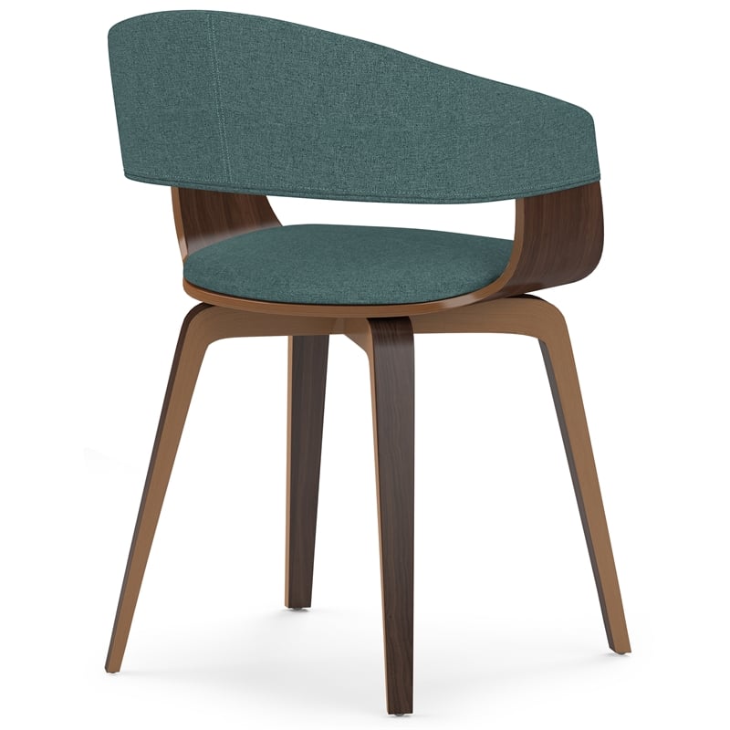 Pemberly Row Modern Bentwood Dining Chair in Light Turquoise Blue