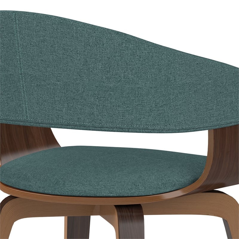 Pemberly Row Modern Bentwood Dining Chair in Light Turquoise Blue
