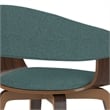 Pemberly Row Modern Bentwood Dining Chair in Light Turquoise Blue