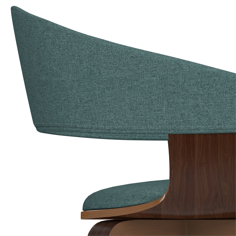Pemberly Row Modern Bentwood Dining Chair in Light Turquoise Blue
