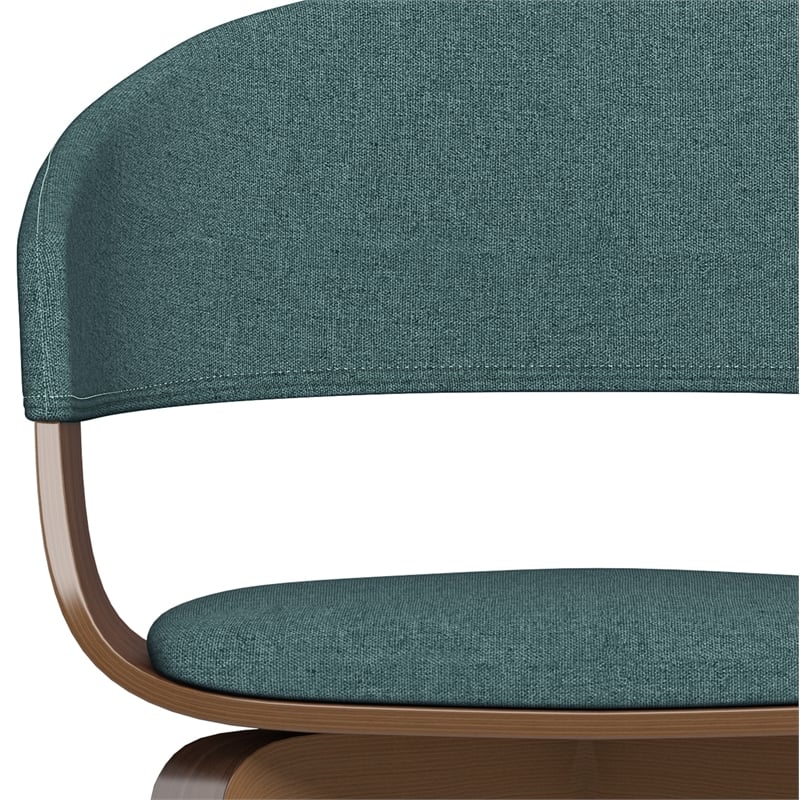 Pemberly Row Modern Bentwood Dining Chair in Light Turquoise Blue