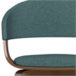 Pemberly Row Modern Bentwood Dining Chair in Light Turquoise Blue