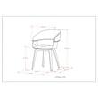Pemberly Row Modern Bentwood Dining Chair in Light Turquoise Blue