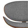 Pemberly Row Mid-Century Modern Faux Leather Dining Chair in Gray