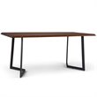 Pemberly Row Modern Solid Wood 7 Piece Watkins Dining Set in Black