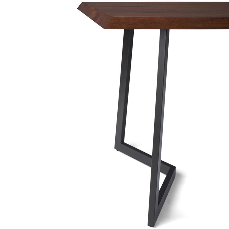 Pemberly Row Modern Solid Wood 7 Piece Watkins Dining Set in Black