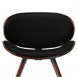 Pemberly Row Mid-Century Modern Faux Leather Dining Chair in Black