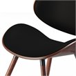 Pemberly Row Mid-Century Modern Faux Leather Dining Chair in Black