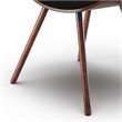 Pemberly Row Mid-Century Modern Faux Leather Dining Chair in Black