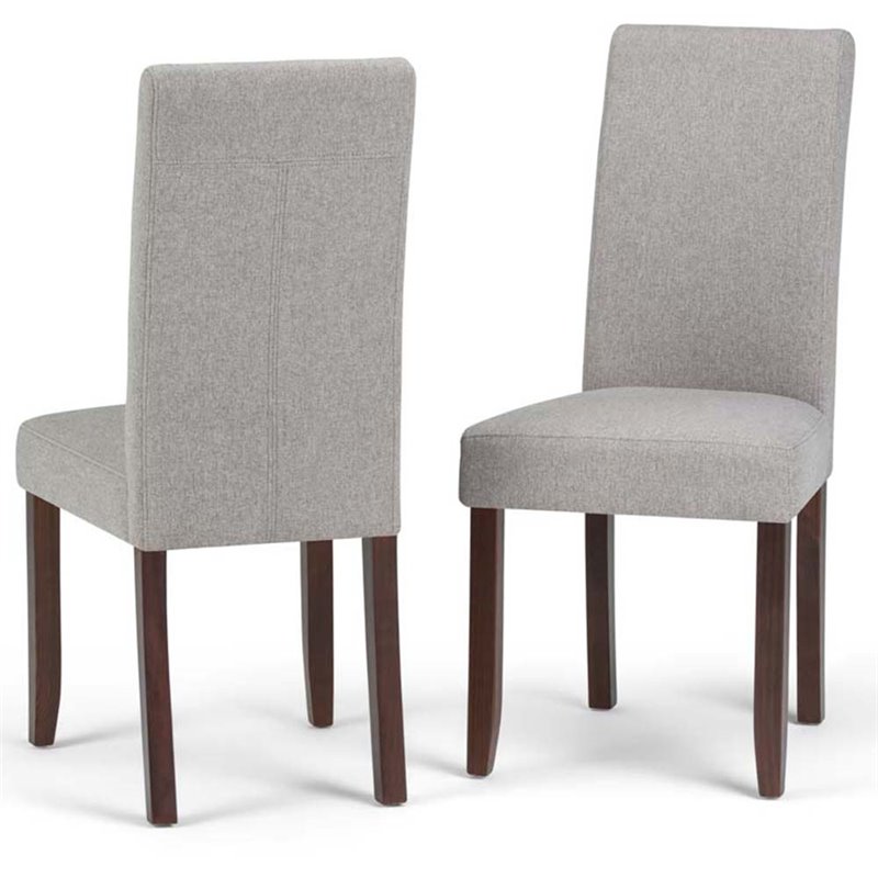 Pemberly Row Dining Chair (Set of 2) in Cloud Gray Linen Look Fabric