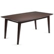 Pemberly Row Draper 5 Piece Dining Set in Rose and 66 inch Wide Table