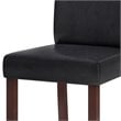 Pemberly Row Dining Chair (Set of 2) in Distressed Black Faux Leather