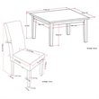 Pemberly Row 9 Pc Dining Set with 8 Chairs in Satin Cream Faux Leather