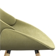 Pemberly Row Bentwood Dining Chair with Light Wood in Acid Green Woven Fabric