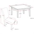 Pemberly Row 9 -Piece Wood Dining Set with 6 Dining Chairs in Brown