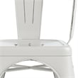 Pemberly Row Industrial Metal Dining Side Chair (Set of 2) in Distressed White