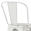 Pemberly Row Industrial Metal Dining Side Chair (Set of 2) in Distressed White