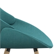 Pemberly Row Bentwood DiningChair with Light Wood in Turquoise Polyester linen