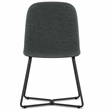 Pemberly Row Contemporary Dining Chair (Set of 2) in Charcoal Grey Woven Fabric