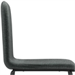 Pemberly Row Contemporary Dining Chair (Set of 2) in Charcoal Grey Woven Fabric