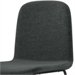 Pemberly Row Contemporary Dining Chair (Set of 2) in Charcoal Grey Woven Fabric