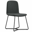 Pemberly Row Contemporary Dining Chair (Set of 2) in Charcoal Grey Woven Fabric