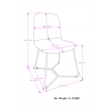 Pemberly Row Contemporary Dining Chair (Set of 2) in Charcoal Grey Woven Fabric