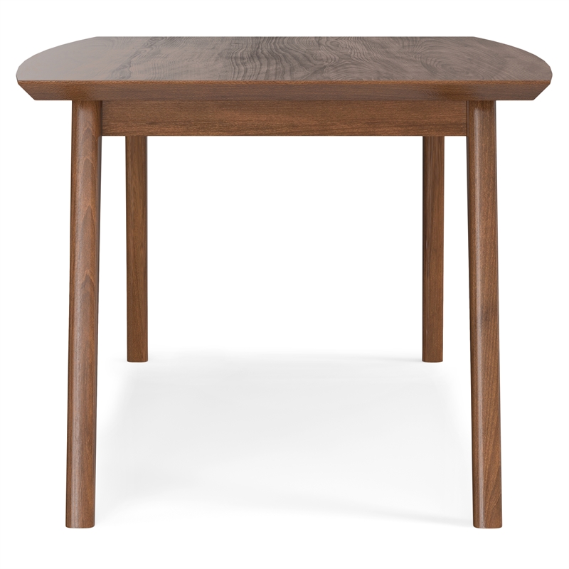 Pemberly Row Large Rectangular Modern Wood Dining Table in Walnut