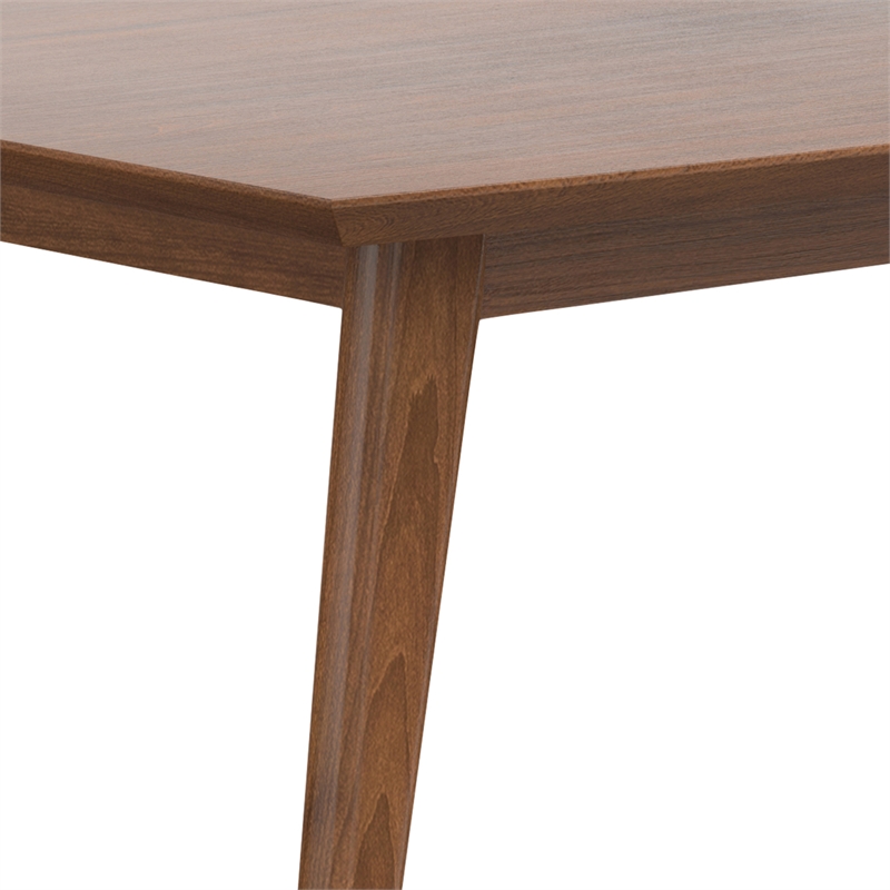Pemberly Row Large Rectangular Modern Wood Dining Table in Walnut