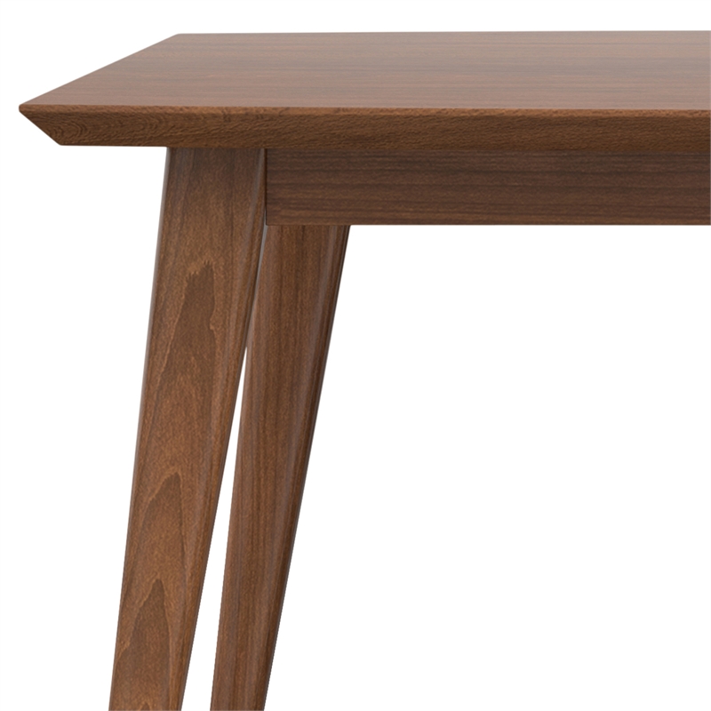 Pemberly Row Large Rectangular Modern Wood Dining Table in Walnut