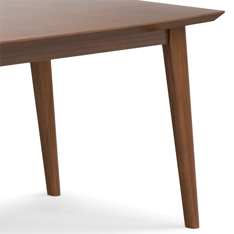 Pemberly Row Large Rectangular Modern Wood Dining Table in Walnut