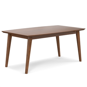 Pemberly Row Large Rectangular Modern Wood Dining Table in Walnut