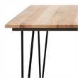 Pemberly Row Square Contemporary Wood/Metal Dining Table in Brown
