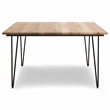Pemberly Row Square Contemporary Wood/Metal Dining Table in Brown