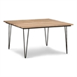 Pemberly Row Square Contemporary Wood/Metal Dining Table in Brown