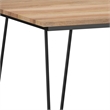 Pemberly Row Square Contemporary Metal/Wood Dining Table in Brown