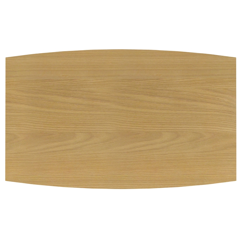 Pemberly Row Rectangle Modern Solid Wood Dining Table in Oak